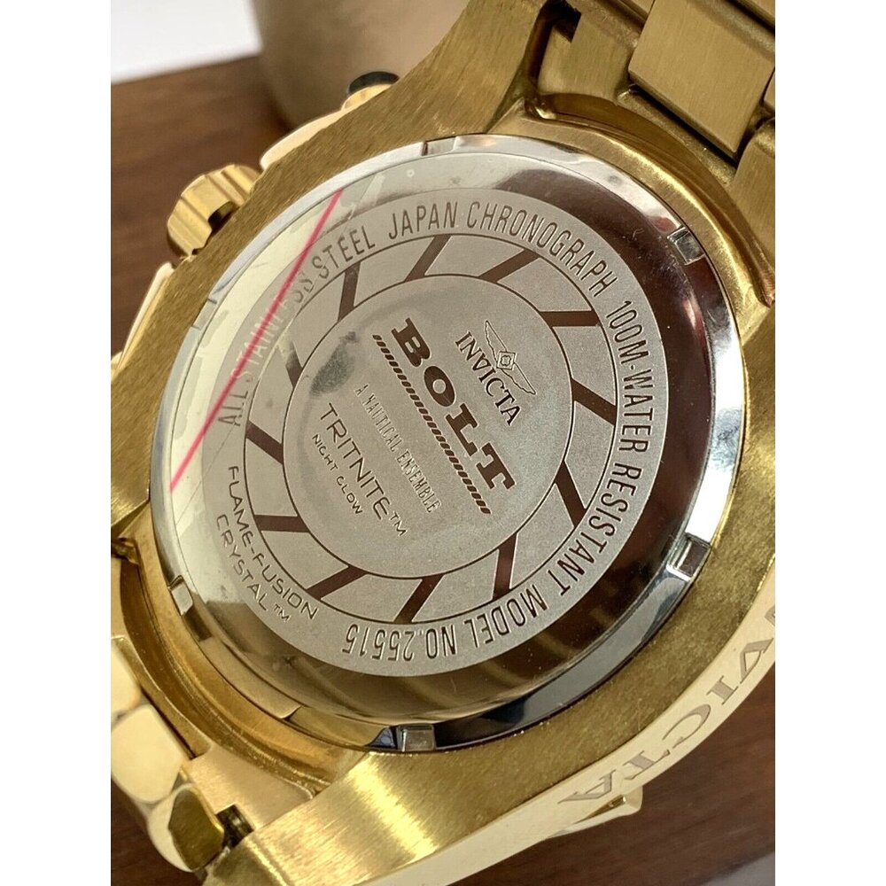 Invicta Men's Watch 25515 Bolt Quartz Chronograph Diver Gold Tone Steel 52mm - Picture 7 of 14